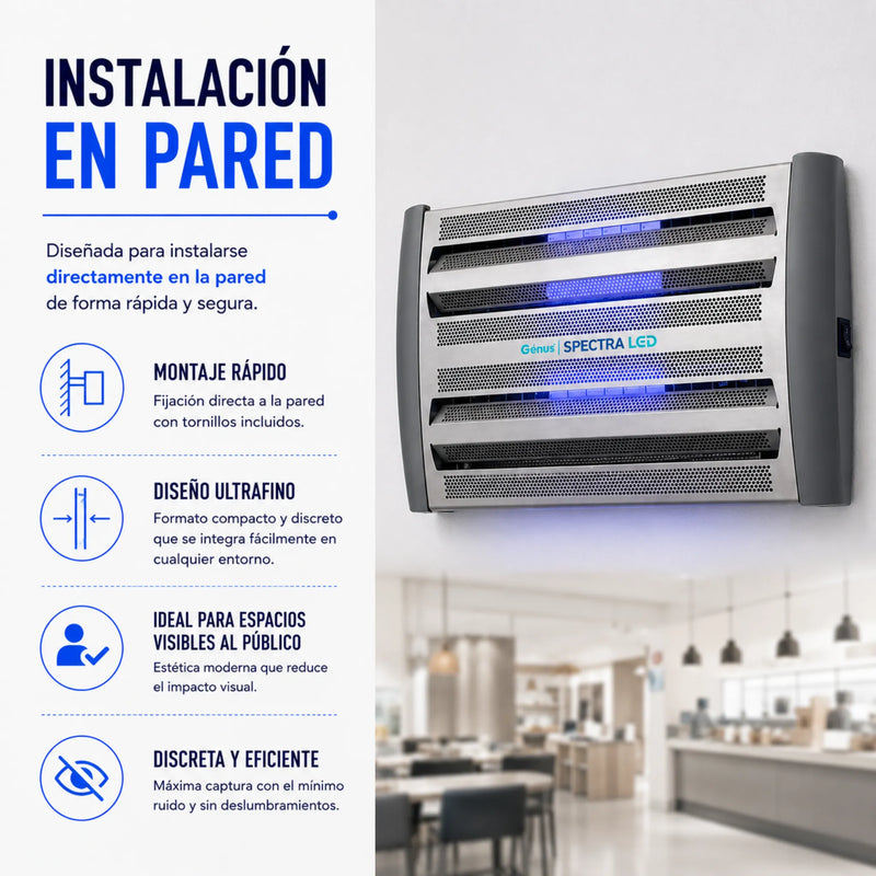 Spectra LED Trampa para Insectos Voladores Profesional