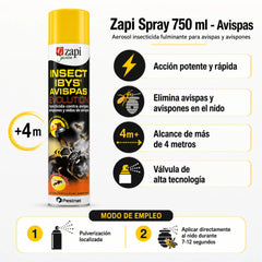 Aerosol insecticida para eliminar avispas y avispones en el nido