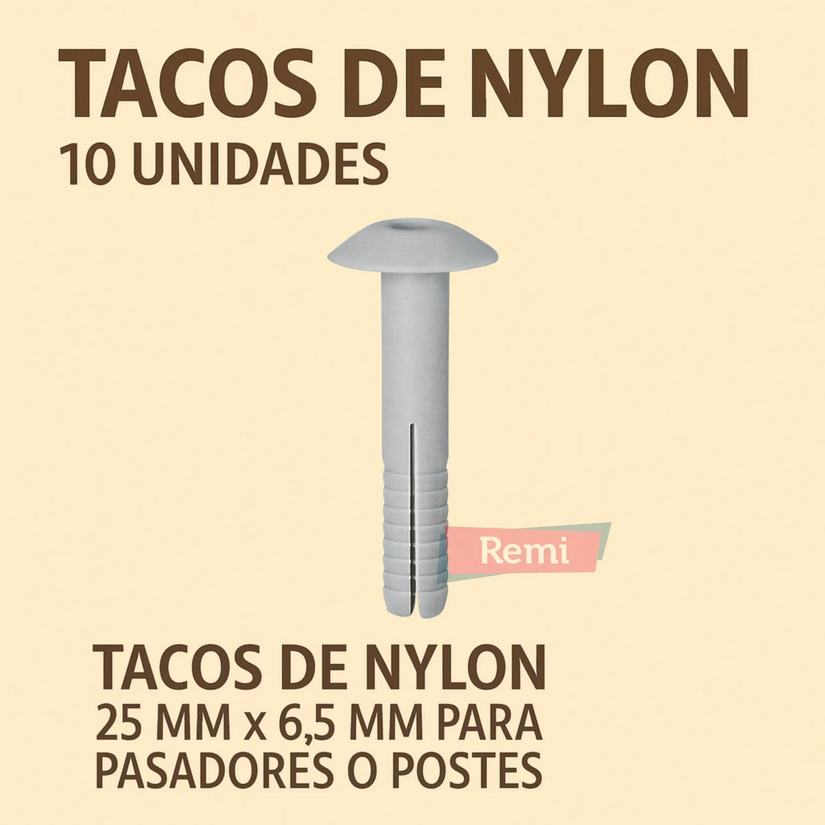 Tacos de Nylon 10 unidades - Remi Hogar - Remi Hogar