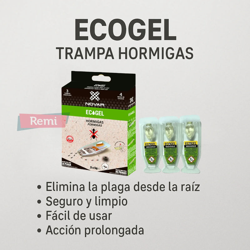 Trampa Insecticida Hormigas ECOGEL - Novar - Remi Hogar