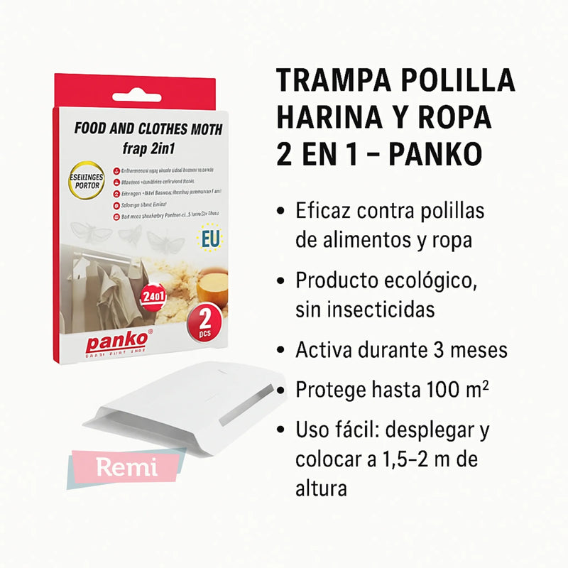 Trampa Polilla Harina Ropa 2 en 1 - Panko - Remi Hogar