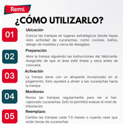 Trampa adhesiva para cucarachas - Remi Hogar