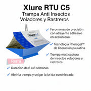Trampa insectos voladores y rastreros 6 unidades - Xlure Rtu C5 - Remi Hogar