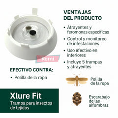 Trampa para insectos de tejidos con feromonas - Xlure Fit - Remi Hogar