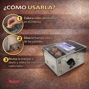 Trampa captura Ratones en metal galvanizado ketch all