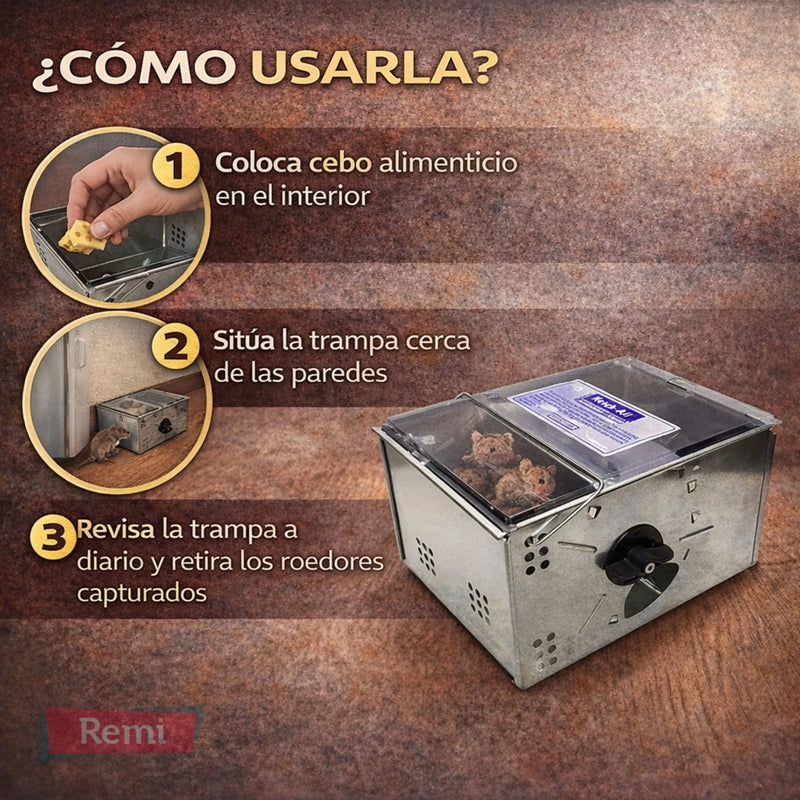 Trampa captura Ratones en metal galvanizado ketch all