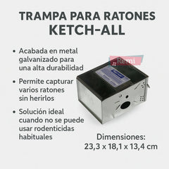 Trampa captura Ratones en metal galvanizado ketch all