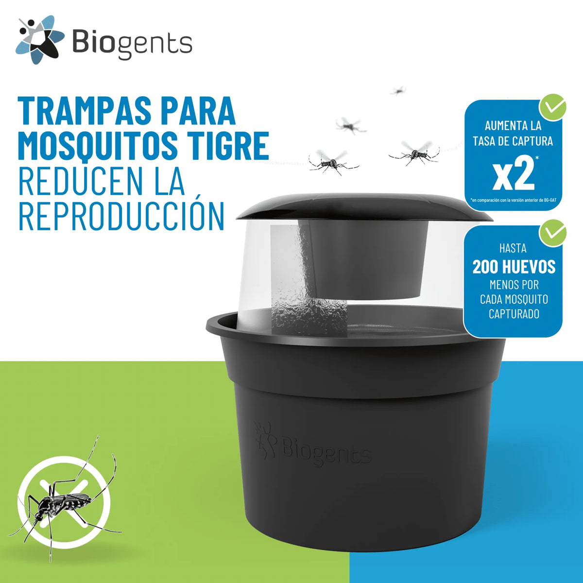 Trampas BG-GAT Biogents para captura masiva de mosquitos