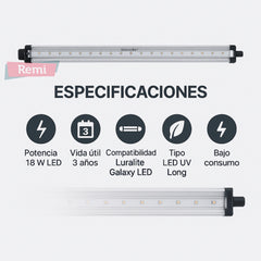 Tubo Genus LED 18 Long para Luralite Galaxy LED - Remi Hogar