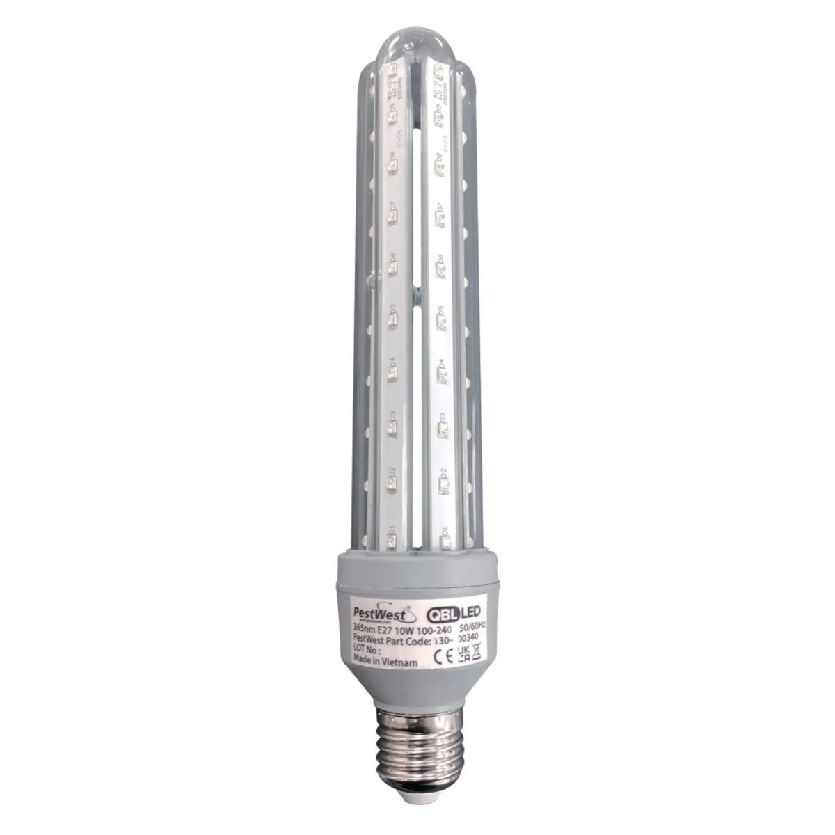 Bombilla UV LED 10W E27 para moscas y mosquitos con bajo consumo para insectocutores Sunburst y Titan Omega