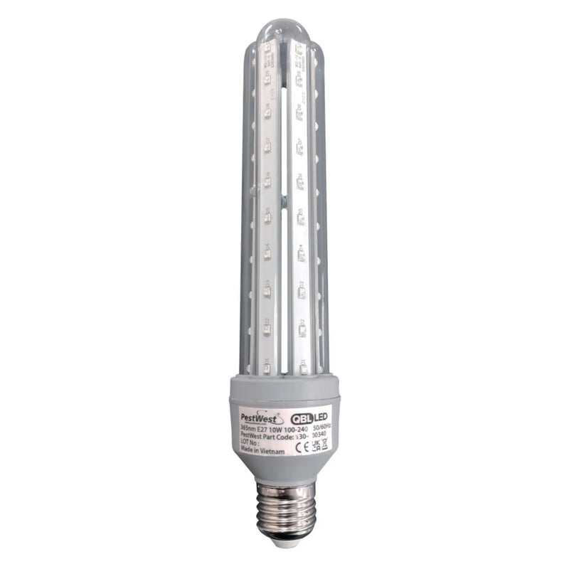 Bombilla UV LED 10W E27 para moscas y mosquitos con bajo consumo para insectocutores Sunburst y Titan Omega