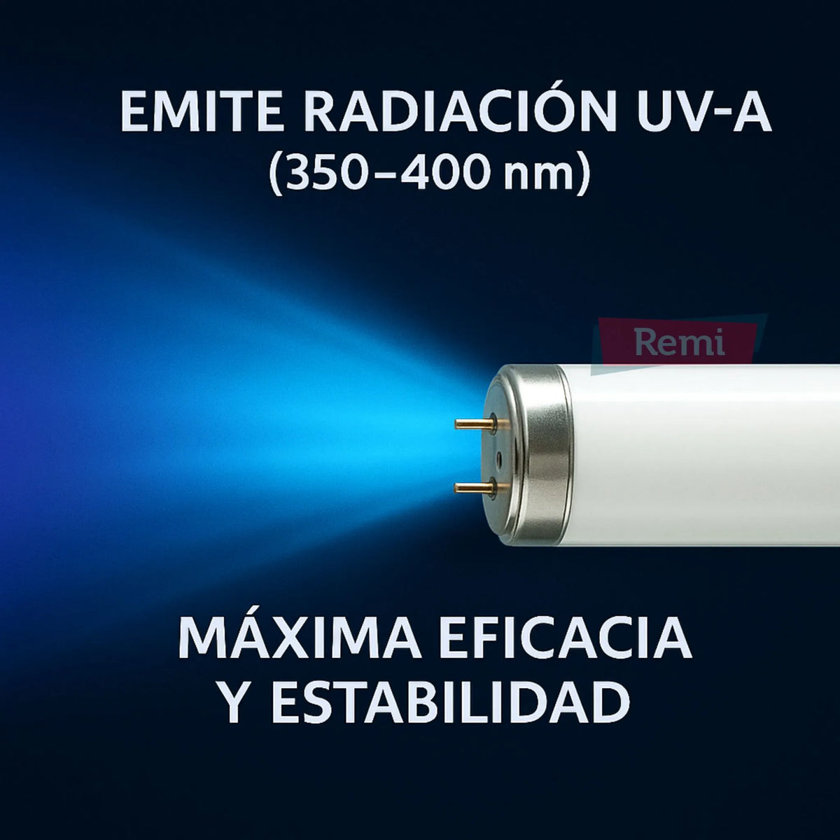 Tubo fluorescente UV Philips TPX 36W para insectocutores, recambio lineal con casquillo de dos pines.