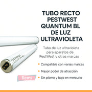 Tubo Quantum BL UV - 15W T5 30 cm - Remi Hogar