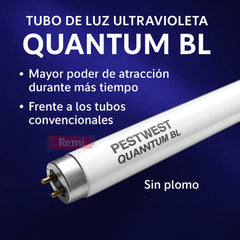 Tubo Quantum BL UV - 15W T5 30 cm - Remi Hogar