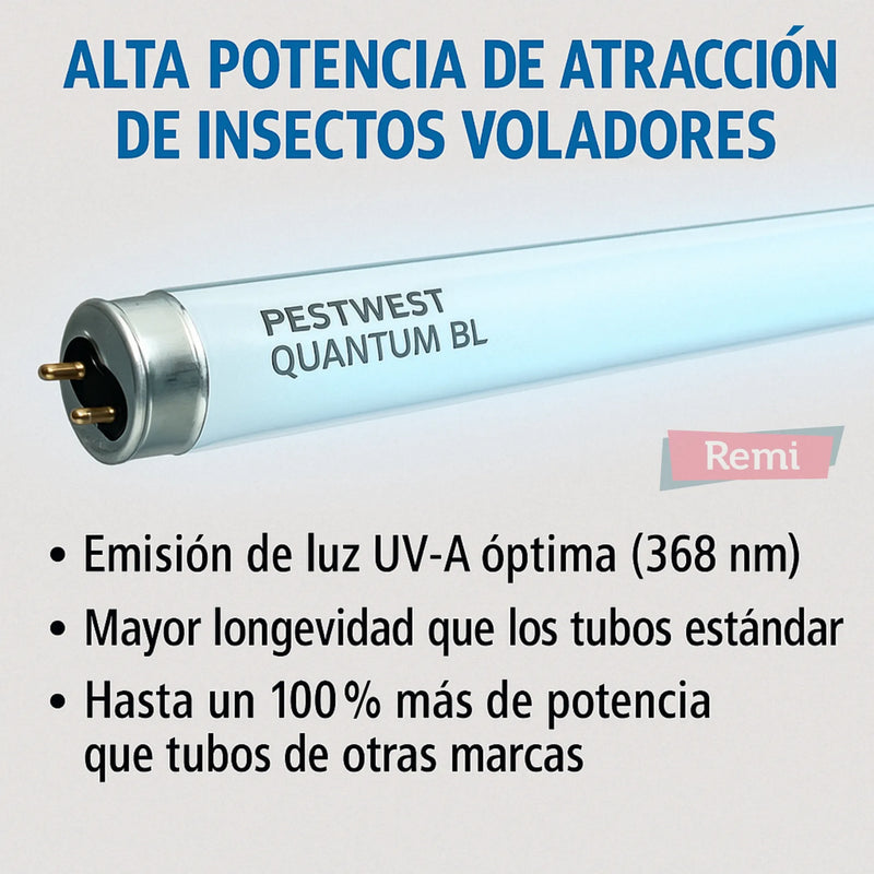 Tubo Quantum BL UV - 25W T8 45 cm - Remi Hogar
