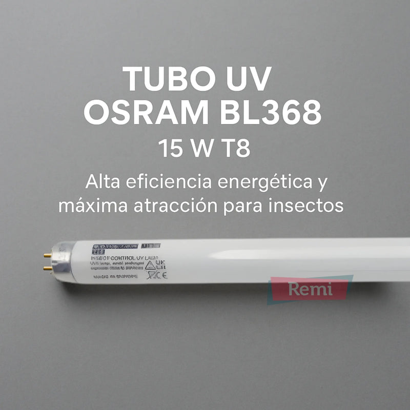 Tubo UV Osram - 15W T8 BL368 - Remi Hogar