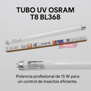 Tubo UV Osram - 15W T8 BL368 - Remi Hogar