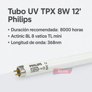 Tubo UV TPX 8W 12" Philips - Remi Hogar