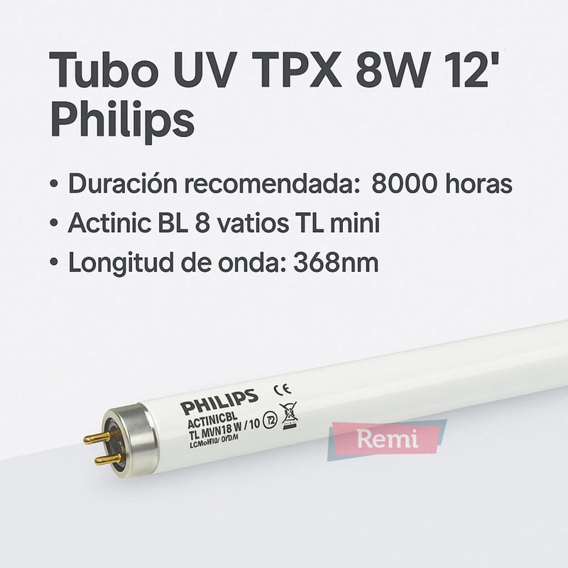 Tubo UV TPX 8W 12" Philips - Remi Hogar