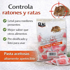 Raticida en pasta para Ratas y Ratones 150 g - Nora Pasta 25 - Remi Hogar