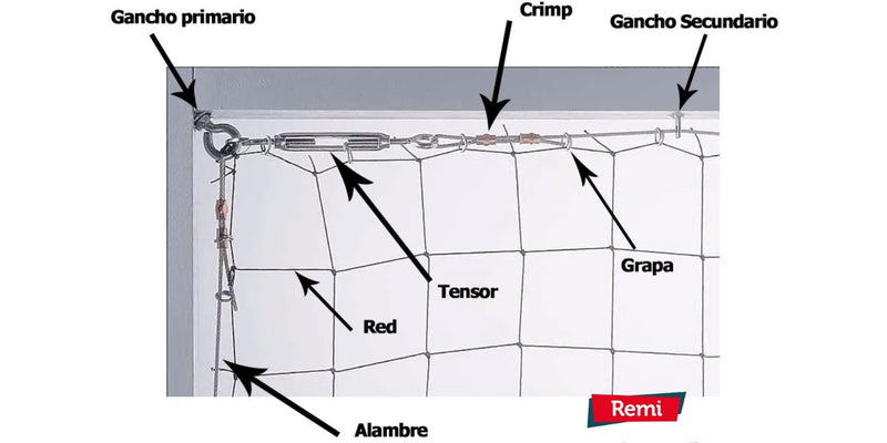 Red Ignífuga Paloma - 10m x 10m - 5 cm (Bajo Pedido) - Remi Hogar - Remi Hogar