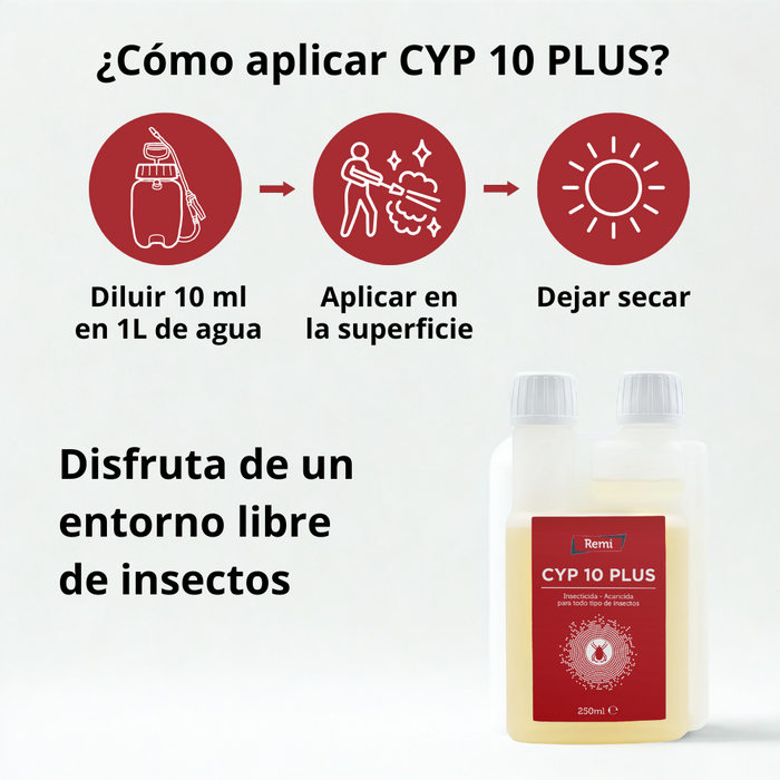 Insecticida Acaricida Concentrado Emulsionable Cipermetrina - Remi Hogar