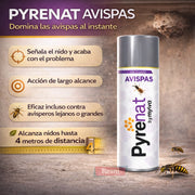 Spray insecticida para avispas y avisperos con piretrinas naturales Pyrenat