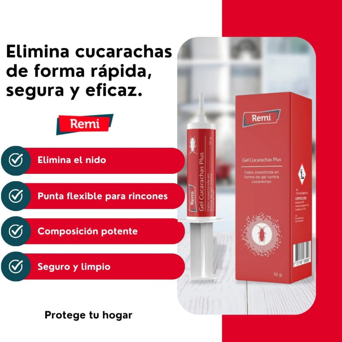 Pack Anti cucarachas Gel + Trampas - Remi Hogar - Remi Hogar