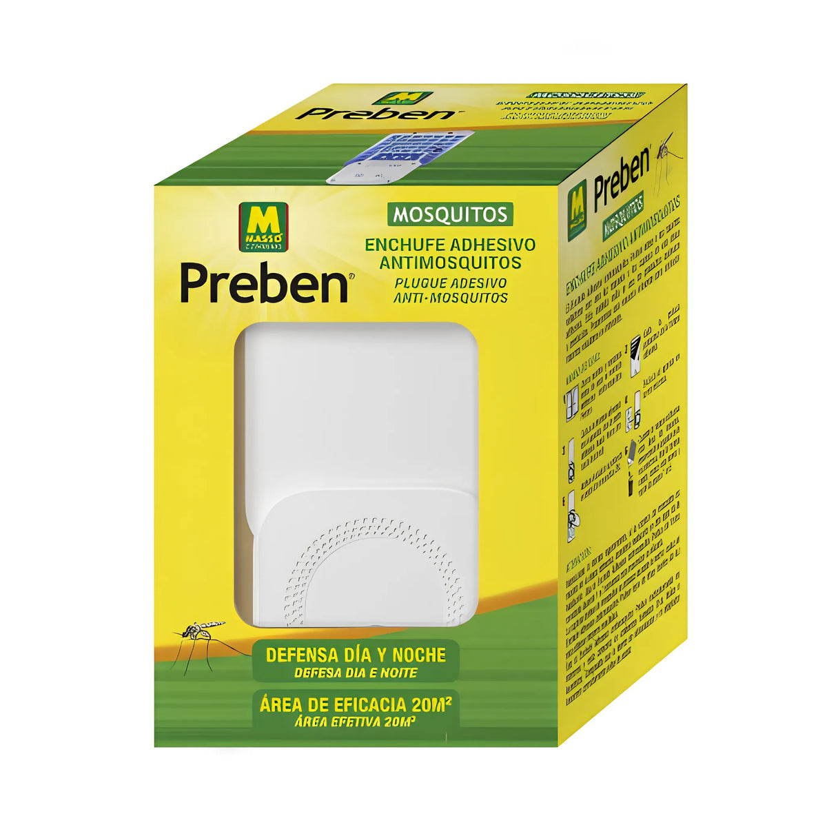 Enchufe antimosquitos con luz y placa adhesiva sin insecticidas
