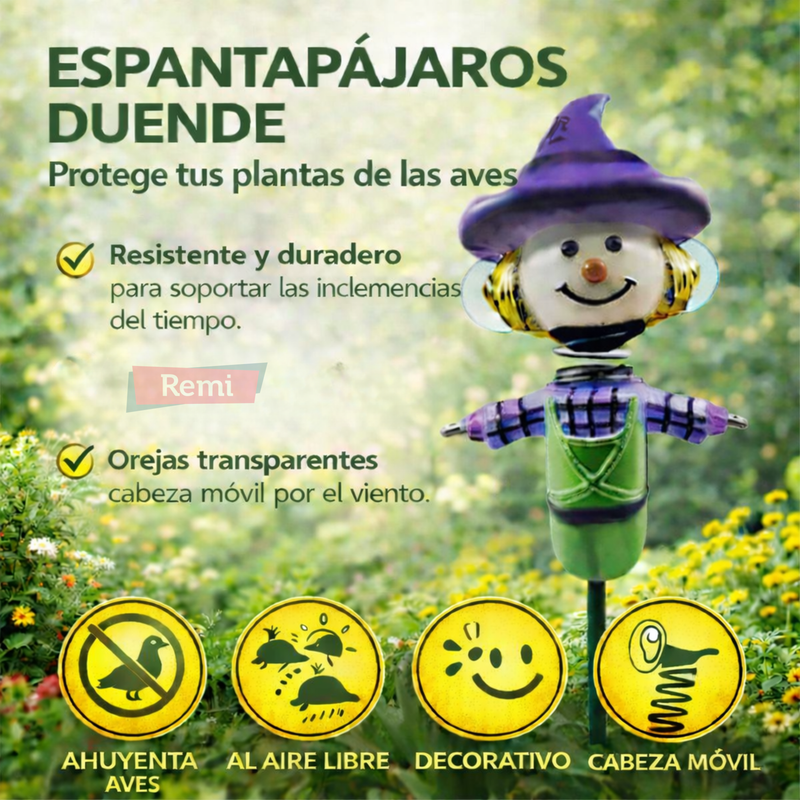 Espantapájaros decorativo Duende para jardín, terraza o balcón