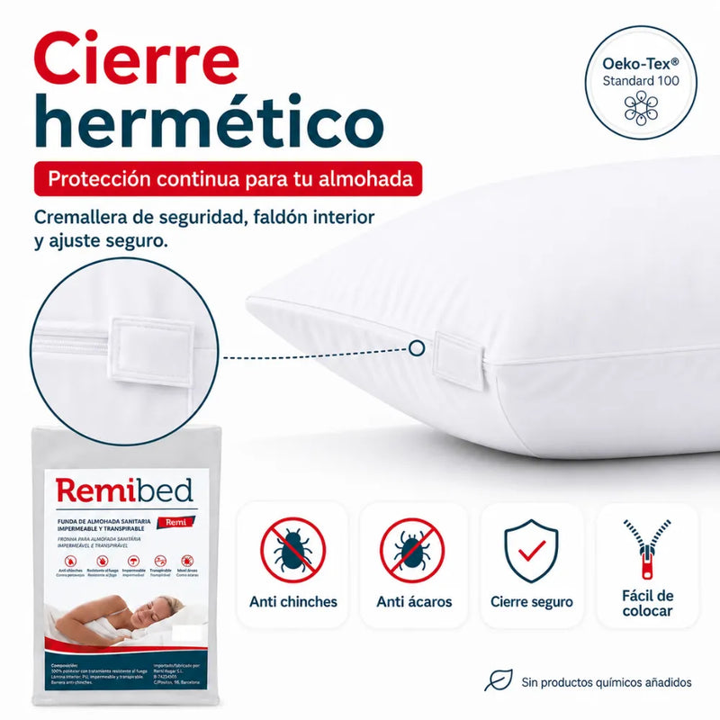 Fundas Almohada Anti Chinches y Ácaros