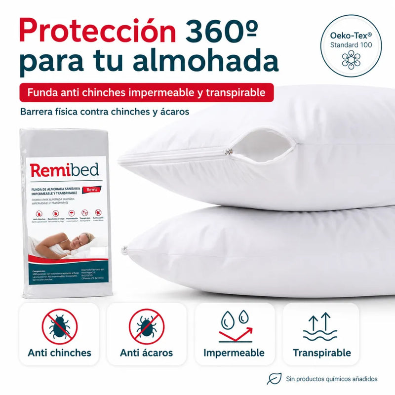 Fundas Almohada Anti Chinches y Ácaros