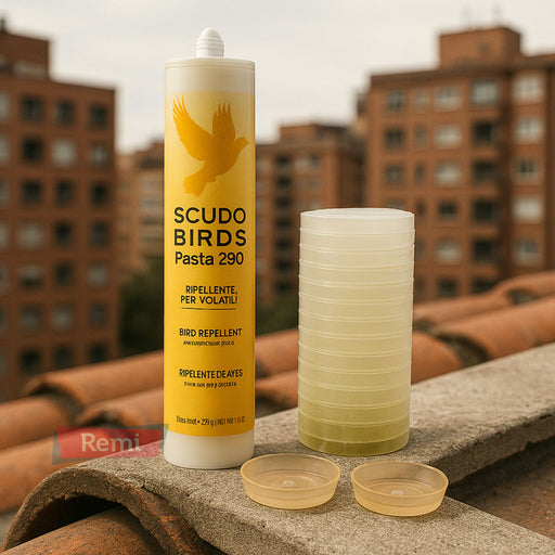 Scudo Birds Pasta Gel - Deshabituante natural para palomas y aves urbanas - Remi Hogar