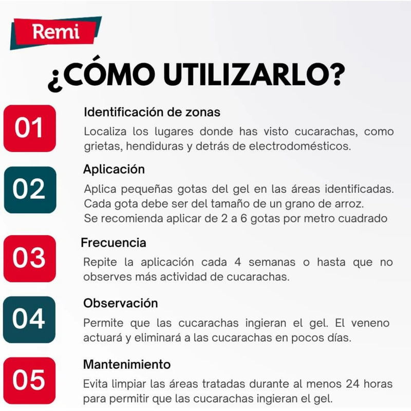 Gel Insecticida Cucarachas 10 gr - Remi Hogar