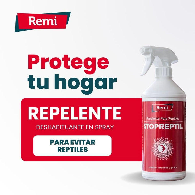 Stopreptil - Spray repelente natural de serpientes, lagartijas y salamanquesas 750 ml - Remi Hogar