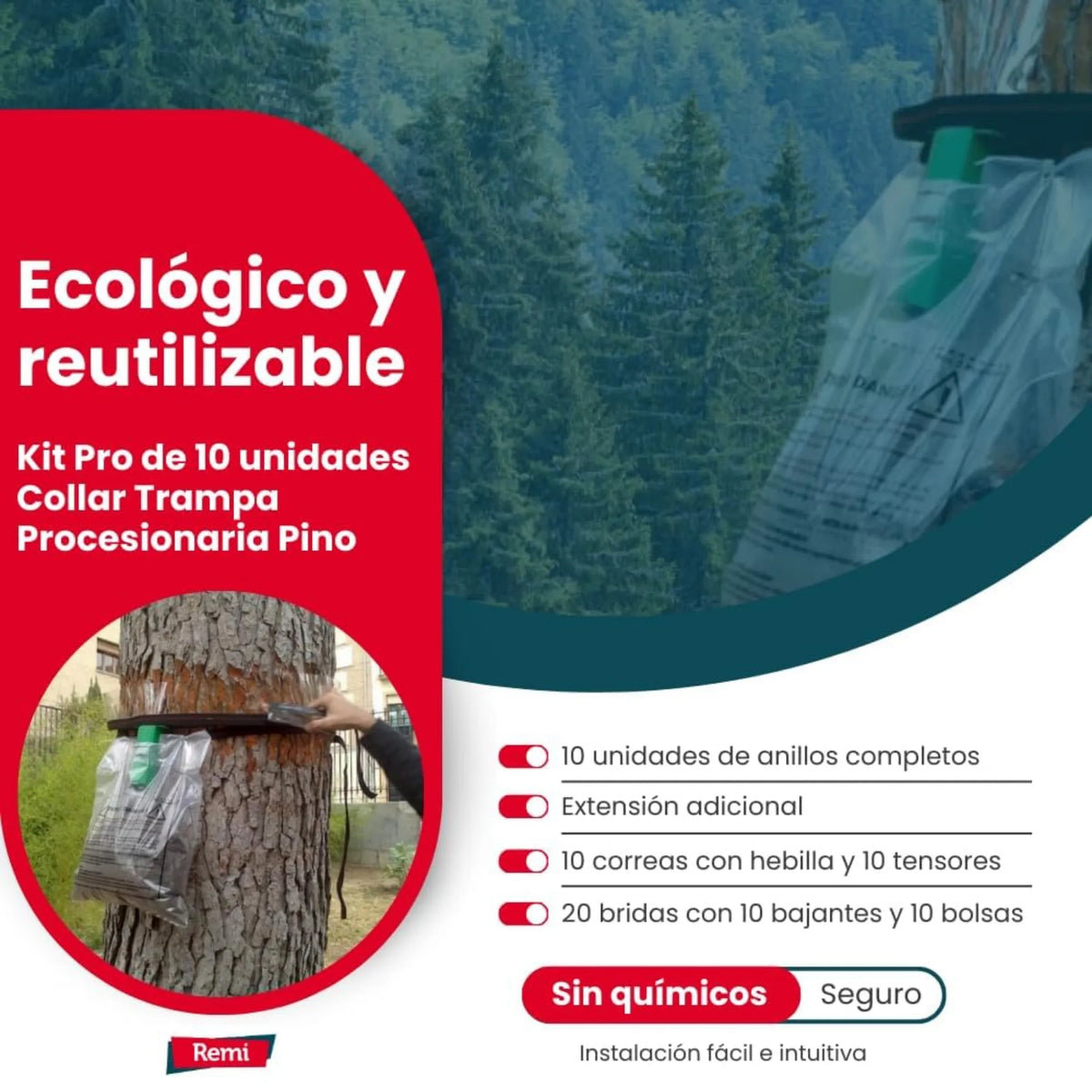 Kit Pro 10 Collares Procesionaria - Procerex - Remi Hogar