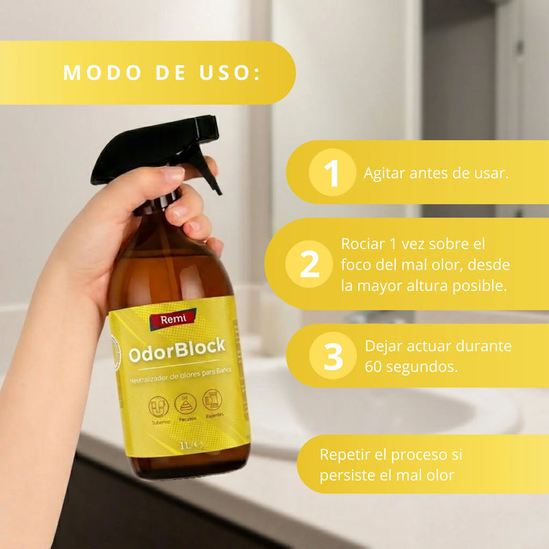 Neutralizador de olores para baños pensado para combatir malos olores persistentes