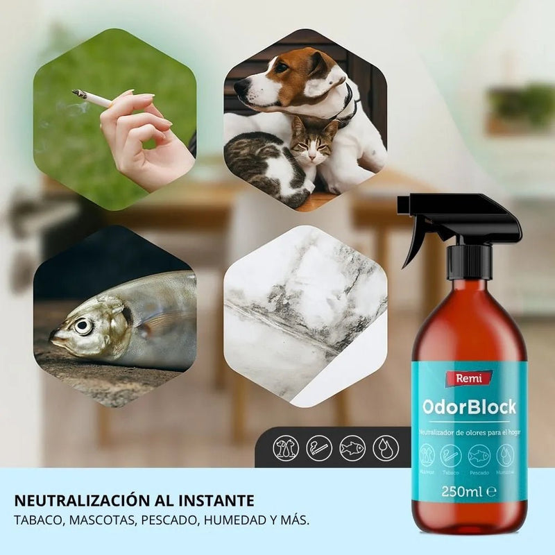 Neutralizador de olores OdorBlock Spray Multiusos - Remi Hogar - Remi Hogar