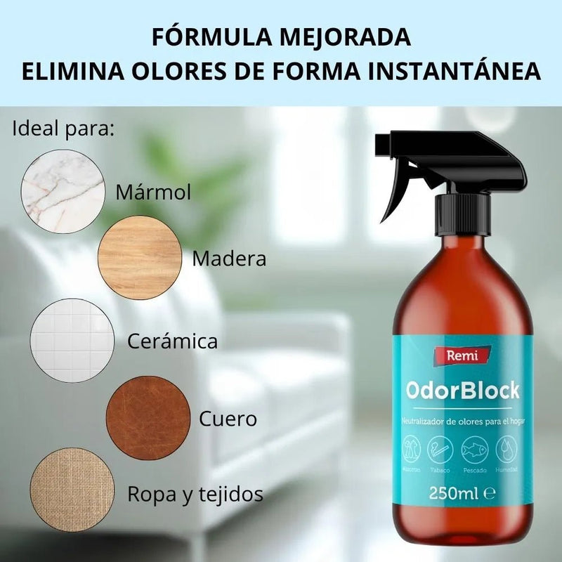 Neutralizador de olores OdorBlock Spray Multiusos - Remi Hogar - Remi Hogar
