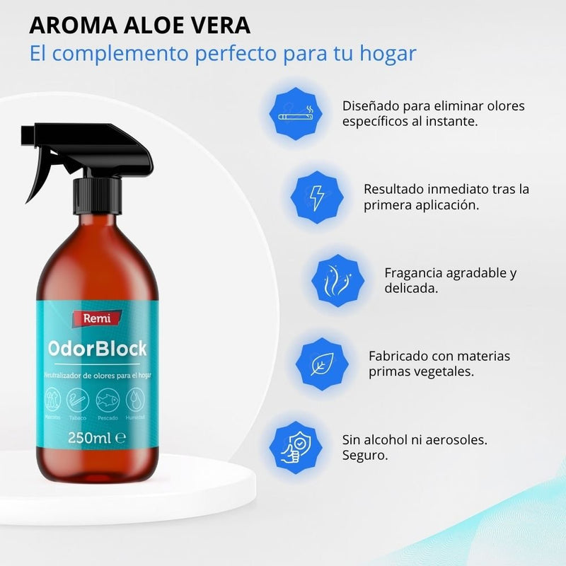 Neutralizador de olores OdorBlock Spray Multiusos - Remi Hogar - Remi Hogar