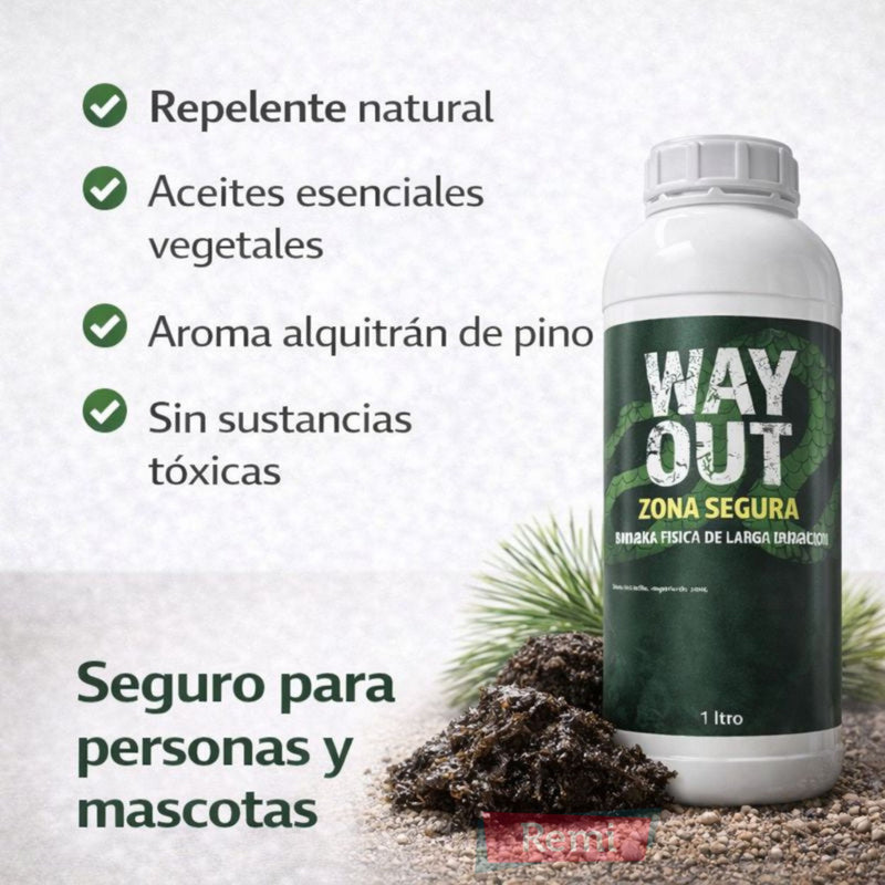Repelente para Serpientes y Reptiles 1 L granulado – WayOut - Remi Hogar