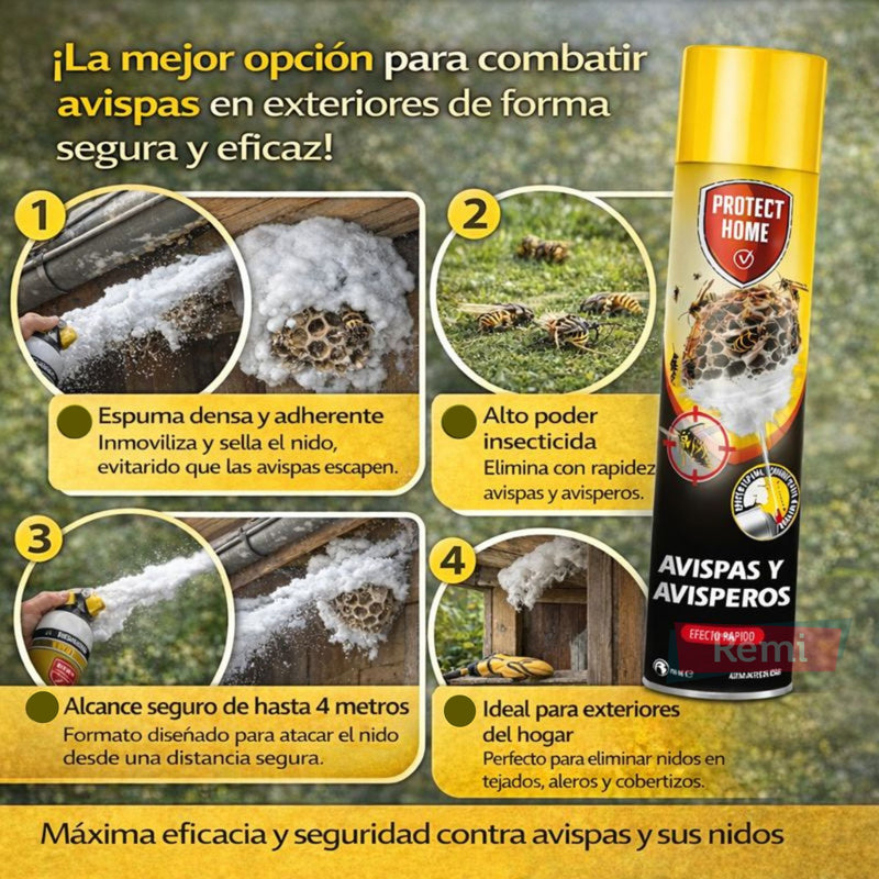 Insecticida Espuma Avispas de largo alcance - Protect Home - Remi Hogar