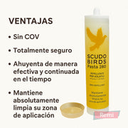 Scudo Birds Pasta Gel - Deshabituante natural para palomas y aves urbanas - Remi Hogar