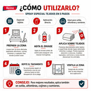 Spray Insecticida para Chinches y Pulgas especial tejidos 400 ml - Remi Hogar
