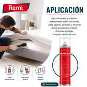 Spray Insecticida para Chinches y Pulgas especial tejidos 400 ml - Remi Hogar
