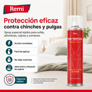 Spray Insecticida para Chinches y Pulgas especial tejidos 400 ml - Remi Hogar