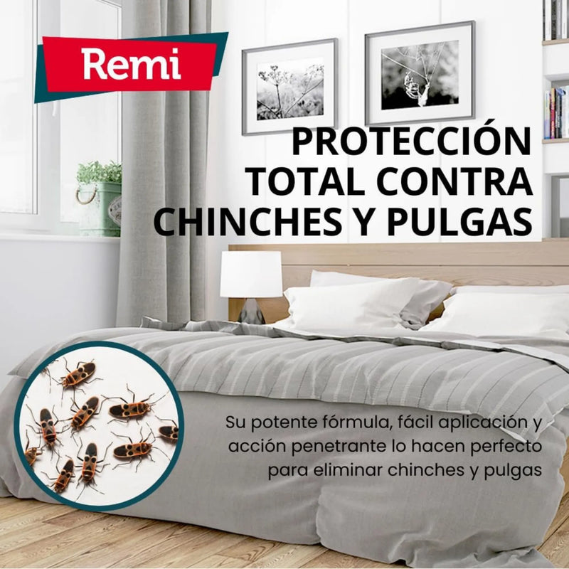 Spray Insecticida para Chinches y Pulgas especial tejidos 400 ml - Remi Hogar