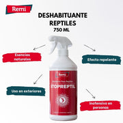 Stopreptil - Spray repelente natural de serpientes, lagartijas y salamanquesas 750 ml - Remi Hogar
