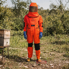 Traje anti avispa asiática con casco, guantes Kevlar y protección integral