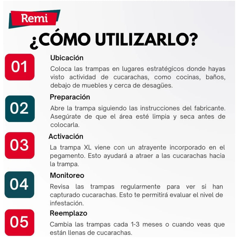 Trampa Cucarachas Adhesiva XL - Remi Hogar - Remi Hogar